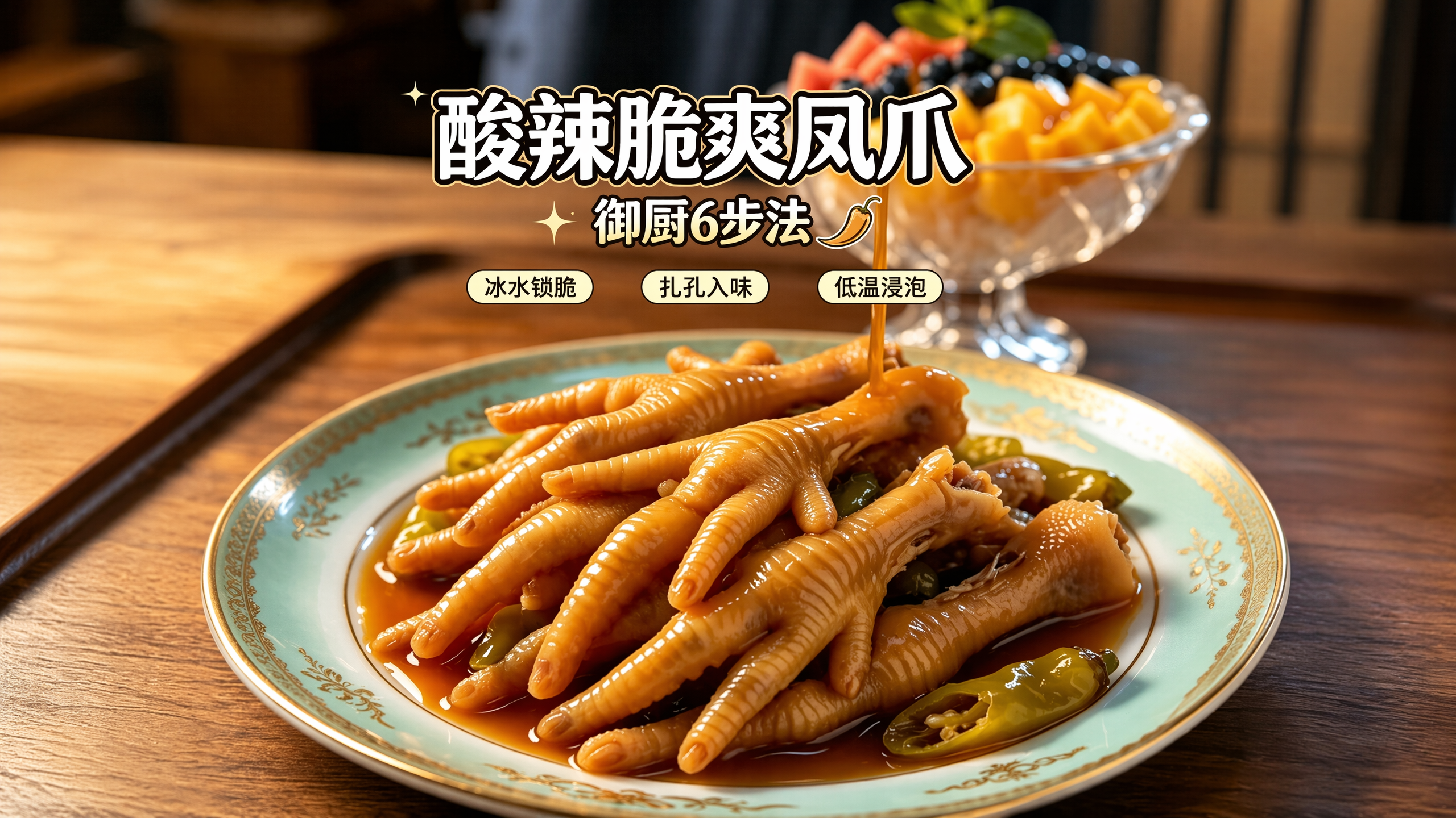 沉浸式体验清朝御厨制作古法泡椒凤爪